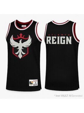 Atlanta Reign Mens Small Mesh Jersey Tank Black Mitchell Ness OWL eSports Logo